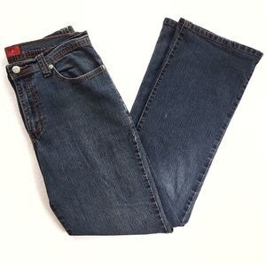 Women's Zena Womens Jeans Sz 8 Indigo Boot Cut Jeans Flap Pockets Streetwearβ